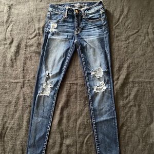 Distressed American Eagle Skinny Jeans